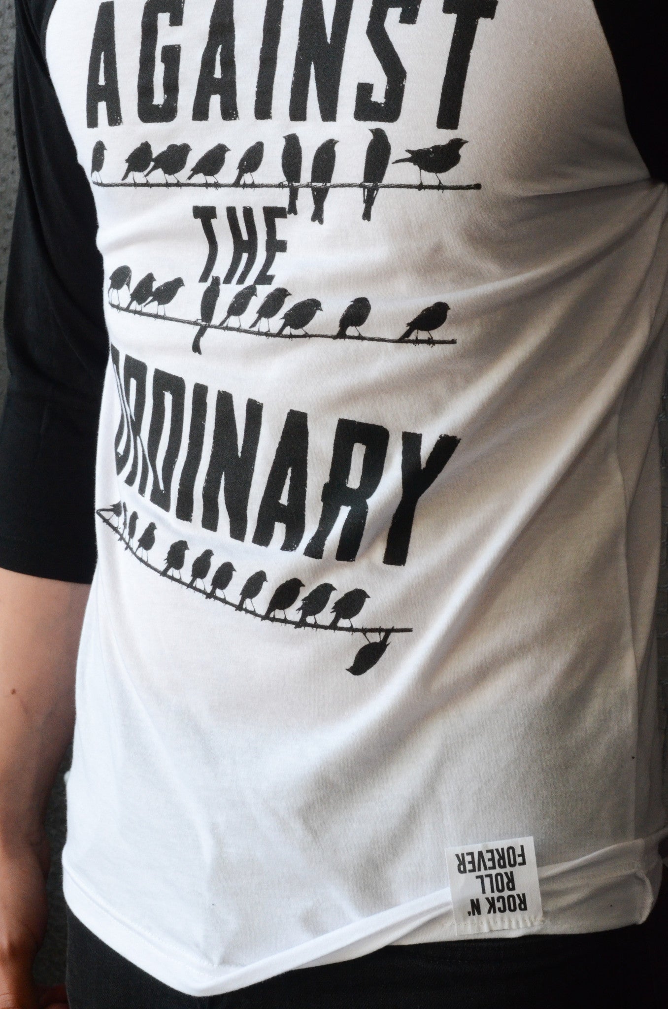 "Birds" Baseball 3/4 Sleeve Graphic Tee