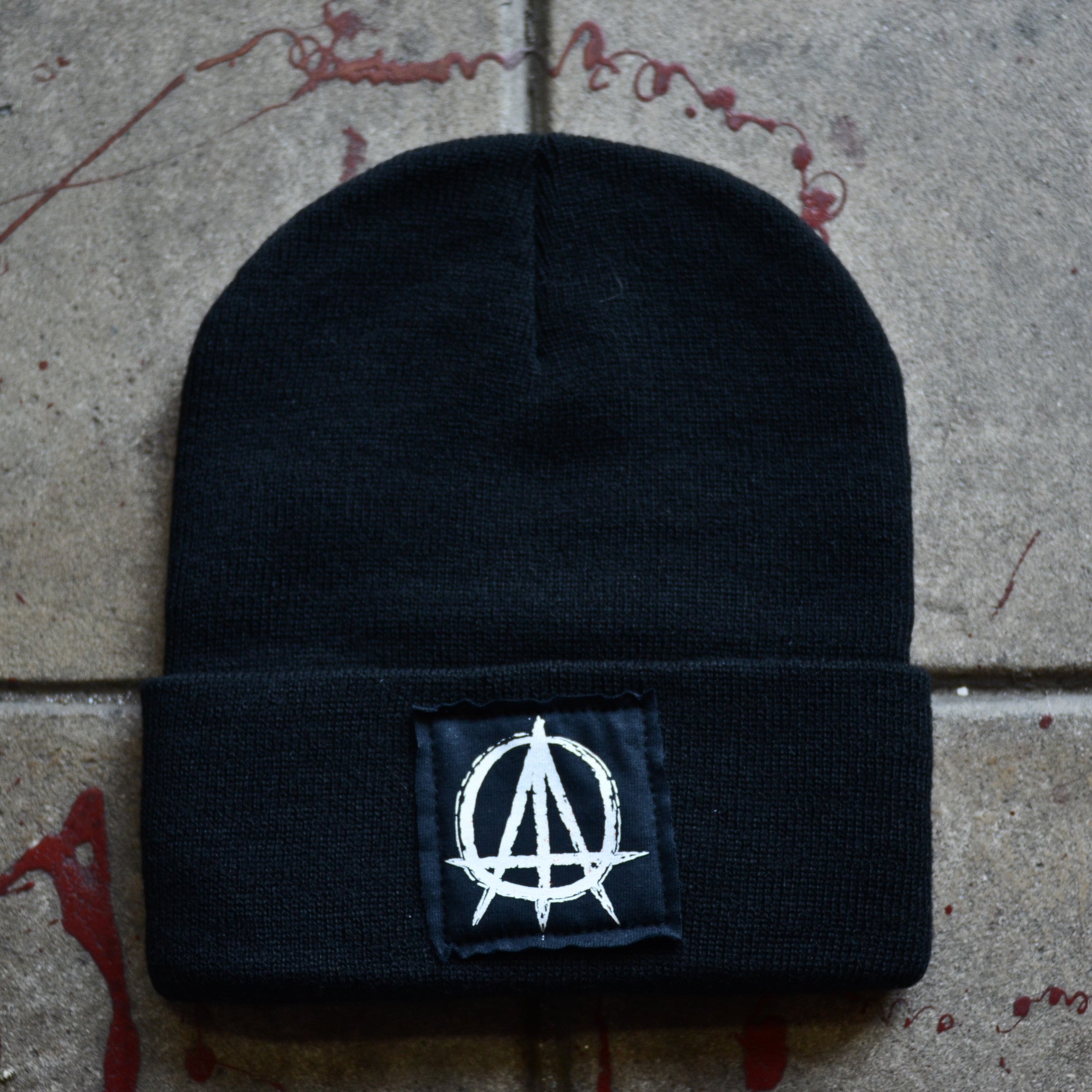 ATO Logo Black Beanie with Black Stitched Label