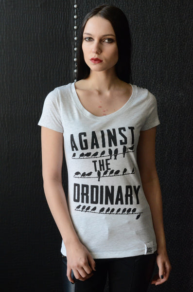 "Birds" Graphic Women's Tee w/hand Stitched Detailing